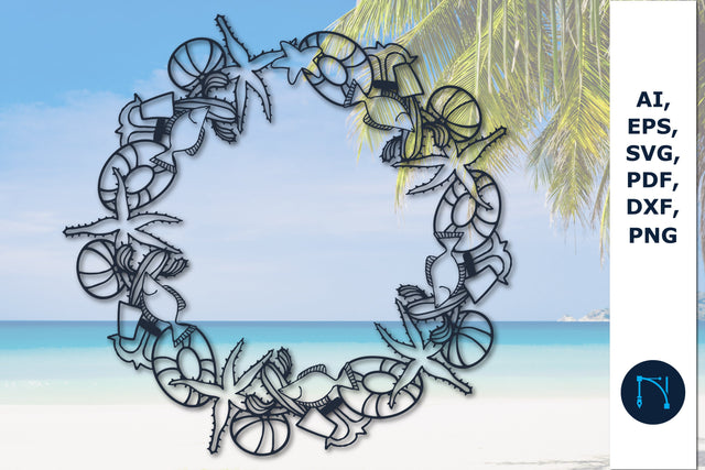 multilayer Summer Wreath Door Sign SVG SVG MD JOYNAL ABDIN 