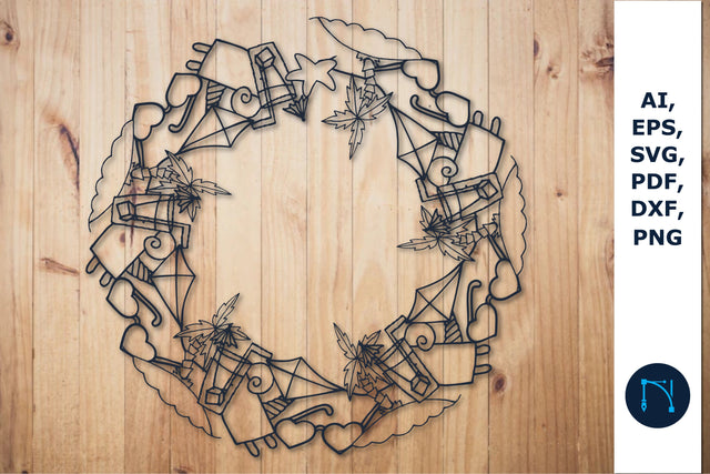 multilayer Summer Wreath Door Sign SVG SVG MD JOYNAL ABDIN 