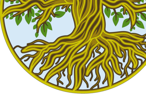 Multilayer Tree of Life template for laser and paper cutting SVG Yuliya 