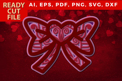 multilayer valentine bow symbol SVG SVG MD JOYNAL ABDIN 