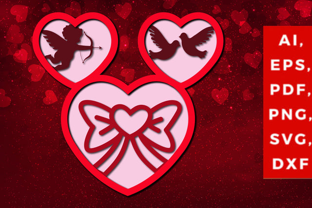 multilayer valentine heart SVG cut file SVG MD JOYNAL ABDIN 