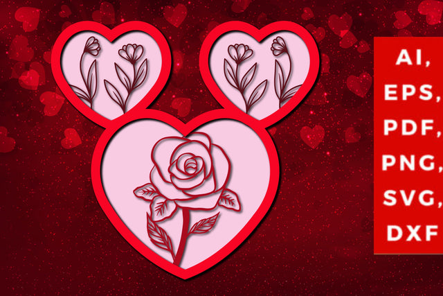 multilayer valentine heart SVG cut file SVG MD JOYNAL ABDIN 