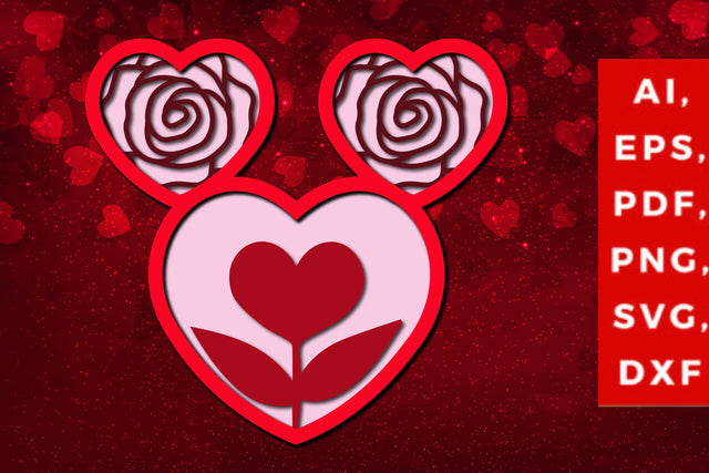 multilayer valentine heart SVG cut file SVG MD JOYNAL ABDIN 