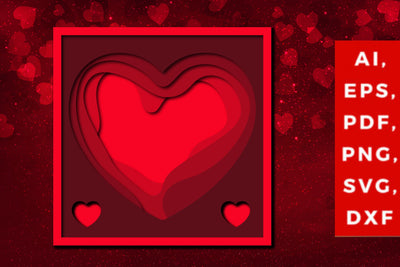 multilayer valentine heart SVG cut file SVG MD JOYNAL ABDIN 