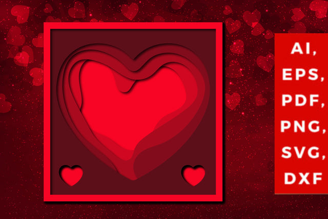 multilayer valentine heart SVG cut file SVG MD JOYNAL ABDIN 