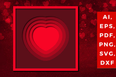 multilayer valentine heart SVG cut file SVG MD JOYNAL ABDIN 