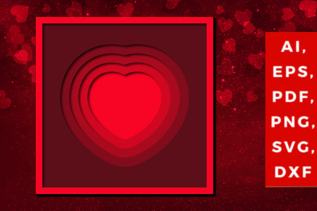 multilayer valentine heart SVG cut file SVG MD JOYNAL ABDIN 