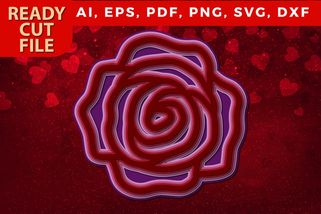 multilayer valentine rose symbol SVG SVG MD JOYNAL ABDIN 