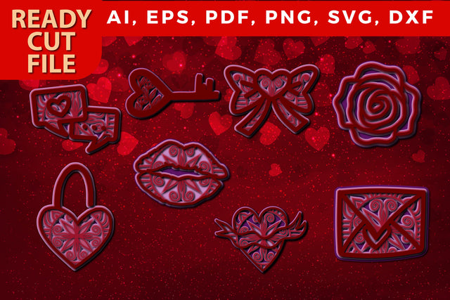 multilayer valentine symbol bundle SVG SVG MD JOYNAL ABDIN 