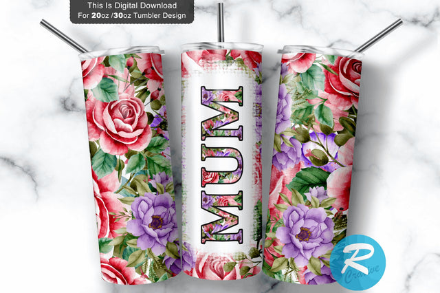 Mum 20 oz / 30 oz Tumbler PNG Sublimation Regulrcrative 