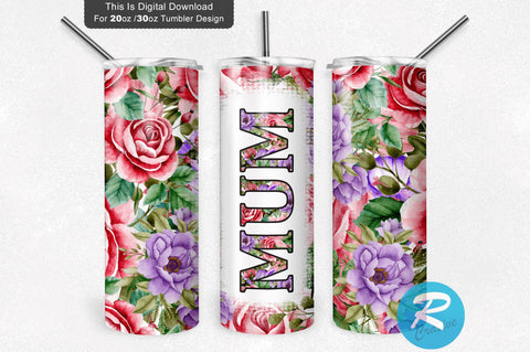 Mum 20 oz / 30 oz Tumbler PNG Sublimation Regulrcrative 