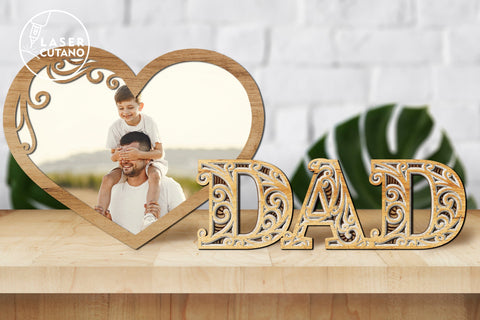 MUM DAD Mother's Day Photo Frame Father's Day Gifts SVG LaserCutano 