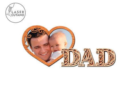 MUM DAD Mother's Day Photo Frame Father's Day Gifts SVG LaserCutano 