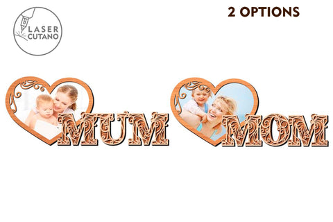 MUM DAD Mother's Day Photo Frame Father's Day Gifts SVG LaserCutano 