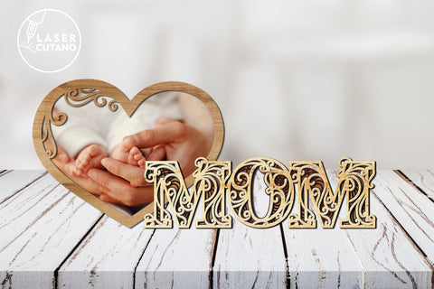 MUM DAD Mother's Day Photo Frame Father's Day Gifts SVG LaserCutano 