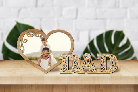 MUM DAD Mother's Day Photo Frame Father's Day Gifts SVG LaserCutano 