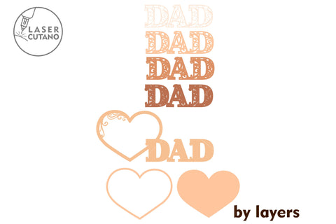 MUM DAD Mother's Day Photo Frame Father's Day Gifts SVG LaserCutano 