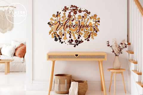 MUM Multilayer Cut Template Gift for Mother Mother's Day SVG LaserCutano 