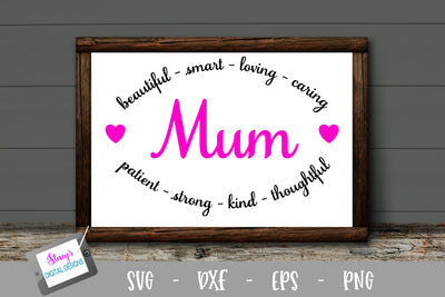 Mum SVG - Mum with arches SVG Stacy's Digital Designs 