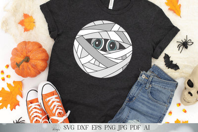 Mummy | Halloween Design | Cutting File and Printable | SVG DXF and More | Halloween Sign | Halloween Shirt | Halloween Pillow SVG Diva Watts Designs 