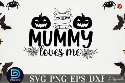 Mummy loves me, Halloween Dog SVG SVG DESIGNISTIC 