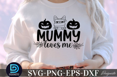 Mummy loves me, Halloween Dog SVG SVG DESIGNISTIC 