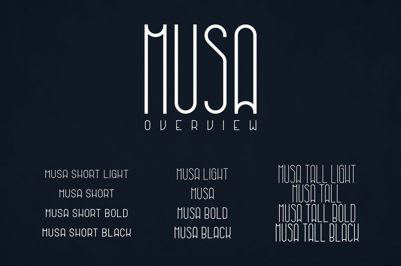 Musa Display Typeface - 12 fonts - So Fontsy