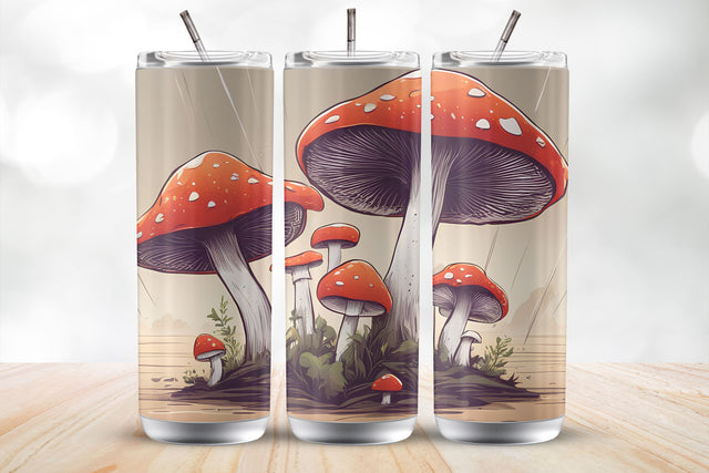 Mushroom 20 Oz Tumbler Wrap Sublimation Design Sublimation MockupSvgVenue 