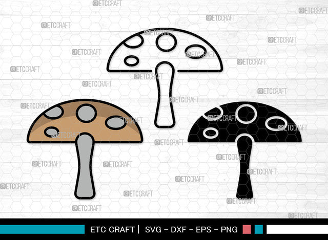 Mushroom Icons Color, Mushroom Svg, Fungi Svg, Mushrooms, Cute Mushrooms, Mushroom Bundle, Icon Bundle, Svg Cut File, Dxf, Eps, Png, SVG ETC Craft 