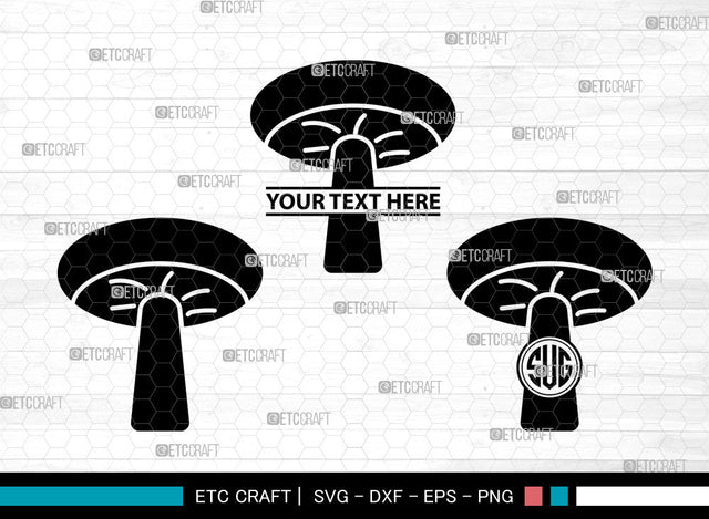 Mushroom Icons Monogram, Mushroom Svg, Fungi Svg, Mushrooms, Cute Mushrooms, Mushroom Monogram, Icon Monogram, Svg Cut File, Dxf, Eps, Png, SVG ETC Craft 