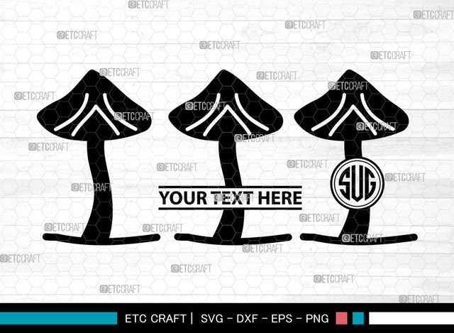 Mushroom Icons Monogram, Mushroom Svg, Fungi Svg, Mushrooms, Cute Mushrooms, Mushroom Monogram, Icon Monogram, Svg Cut File, Dxf, Eps, Png, SVG ETC Craft 
