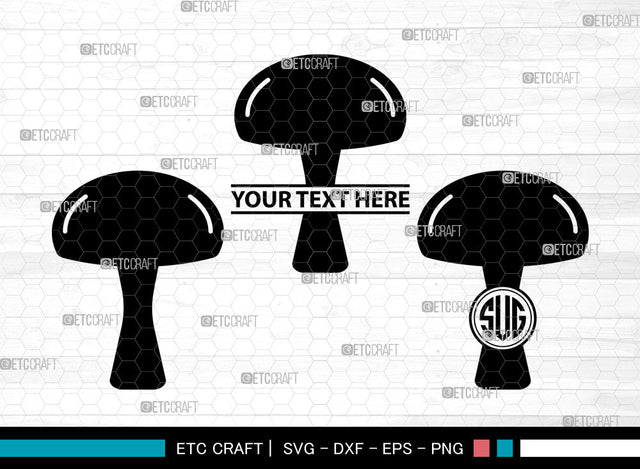 Mushroom Icons Monogram, Mushroom Svg, Fungi Svg, Mushrooms, Cute Mushrooms, Mushroom Monogram, Icon Monogram, Svg Cut File, Dxf, Eps, Png, SVG ETC Craft 