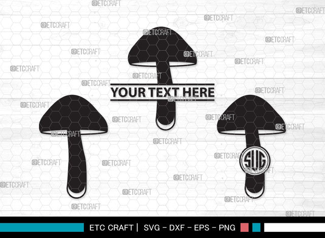 Mushroom Monogram SVG | Fungus Svg | Fungi Svg | Shrooms Svg | Mushroom Clipart SVG ETC Craft 