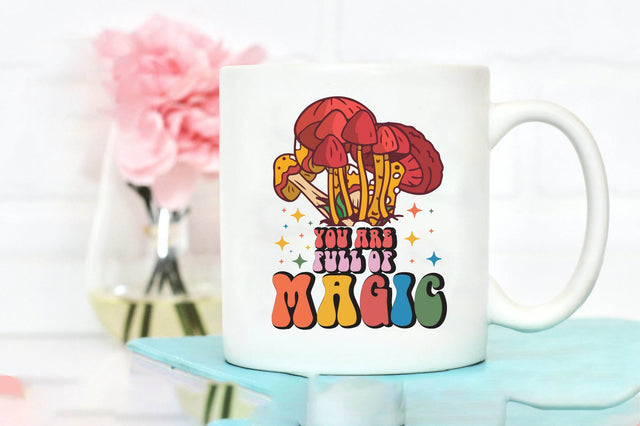 Mushroom Retro Hippie Sublimation SVG designartist 