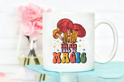 Mushroom Retro Hippie Sublimation SVG designartist 
