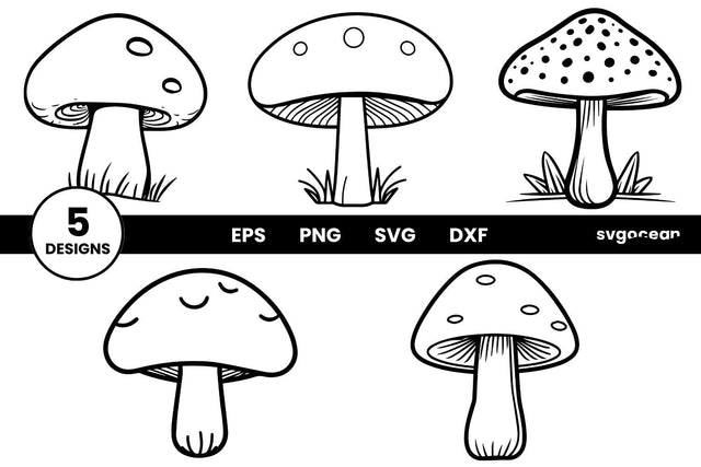 Mushroom Svg Bundle | Illustration | Cut Files SVG SvgOcean 