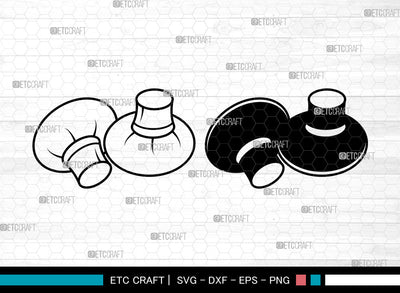 Mushroom SVG, Witchy Mushrooms Svg, Fungus Svg, Champignon Svg, Mushroom Icon Svg, Mushroom SVG ETC Craft 