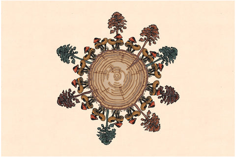 Mushroom Tree Ring Sublimation Sublimation Jagonath Roy 