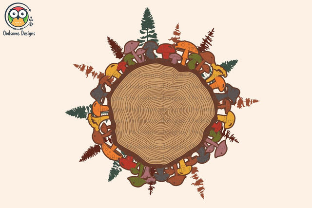 Mushroom Tree Ring Sublimation Sublimation LAM HOANG THUY 