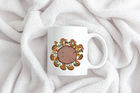 Mushroom Tree Ring Sublimation Sublimation Rupkotha 