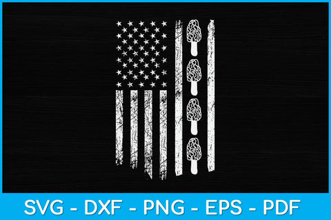 Mushroom USA Flag Morel Hunting Svg Design SVG artprintfile 