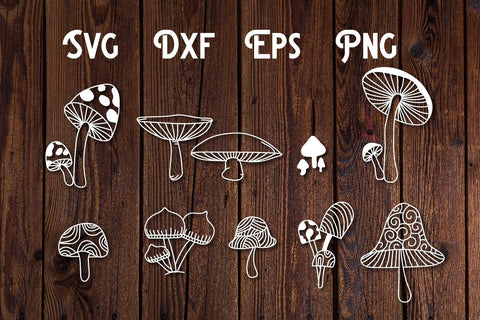 mushrooms hand drawn svg cut file SVG dadan_pm 
