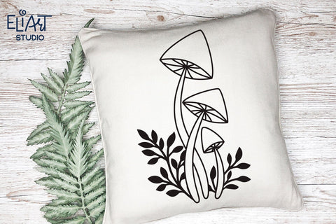 Mushrooms SVG Design, Mystical Mushroom Illustration PNG. SVG Elinorka 