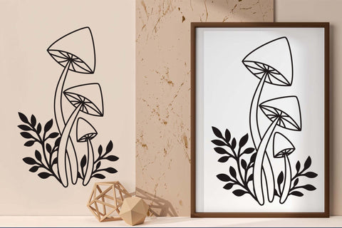 Mushrooms SVG Design, Mystical Mushroom Illustration PNG. SVG Elinorka 