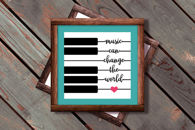 Music Can Change the World Piano Keys SVG Designed by Geeks 