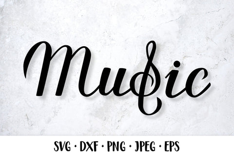 Music hand lettered SVG SVG LaBelezoka 