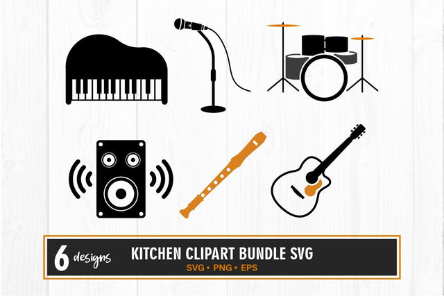 Music instrument clipart bundle svg SVG vectorbundles 