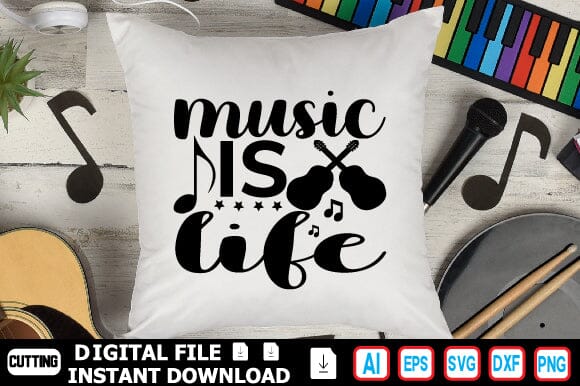 Music is Life SVG Craftlabsvg24 