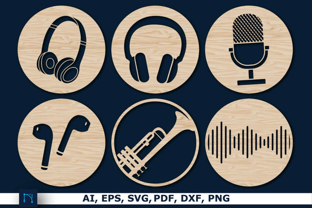 Music Laser Cut Coaster SVG Bundle SVG MD JOYNAL ABDIN 