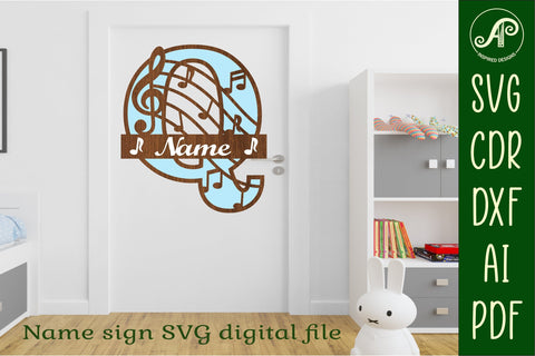 Music Monogram Letter Q SVG Cut File SVG APInspireddesigns 